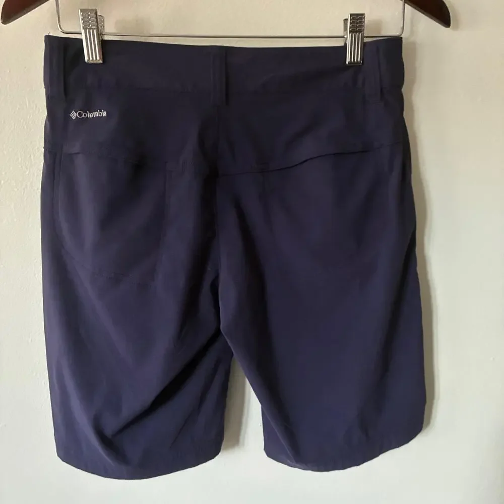 Columbia Omni Shield Womens Size 2 Purple Hiking Shorts Quick Dry Stretch Trail - Picture 9 of 11